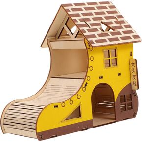 1pc Log Hamster Toy Chinchilla Playhouse Guinea Pig Hideout Automotivepet Supplies Wooden Hamster Tube Small Hamster Large Playpen Hamster Hidden House Rat Car