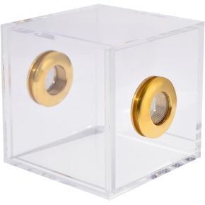 Jumping Spider Enclosure, Tarantula Enclosure Spider Terrarium Snail Terrarium Jumping Spider Habitat Spider Cage Acrylic Reptile Breeding Box Jumping Spider Enclosure with Dropper Tongs (A)
