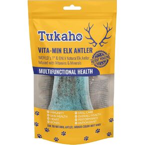New Vita-Min Split Elk Antlers for Dogs Small to Medium with Vitamins & Minerals for Overall Health – Natural Dog Dental Treats for Oral Care (Medium)