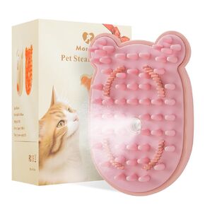 Cat Steam Brush Rechargeable Cat Brush Steamer for Shedding,Self-Cleaning Grooming Brush for Long &Short Haired Dogs and Cats,Remove and Clean Tangled &Loose Hair,Pink