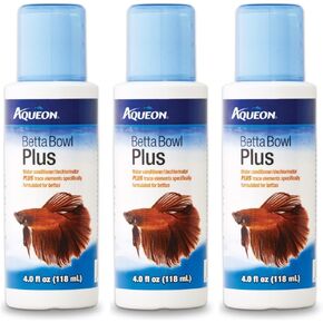 Aqueon Betta Bowl Plus Water Conditioner & Dechlorinator [3-Pack]