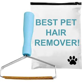 Pet Hair Remover - Pet Hair Cleaner Brush for Couch, Sofa, Bed - Pet Hair and Lint Brush for Clothes, Rugs, Upholstery - Copper Pet Hair Removal Tool- Carpet Rake for Pet Hair Removal