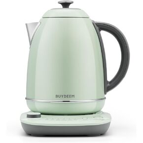 BUYDEEM K740 Electric Kettle with Temperature Control, 12H Keep Warm, Quick Boil, Stainless Steel Hot Water Boiler for Tea Coffee Milk, 1.7L, Mellow Yellow