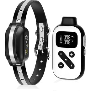 PetJoy Shock Collar for Large Dogs, Bark Collar with Remote, Bark and Training Collar 2 in 1, Auto Bark Collar - Shock, Vibration, Beep and Auto Mode (Level 1-5), Remote Range 2800 Ft