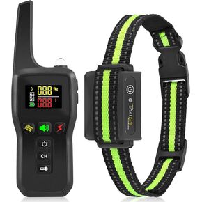 PetJoy Dog Bark Collar with Remote, Bark and Training Collar 2-in-1, Auto Bark Collar with Safe Shock (Level 1-100), Vibration (Level 1-100), Auto Mode (Sensitivity 1-5) and Beep