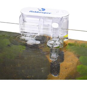 فلتر حوض سمك معلق على الظهر من Fishkeeper لـ 10-60 جالون، ترشيح متعدد الطبقات 198 جيجا في الساعة/إزالة بقع الزيت/هادئ/قابل للتعديل، فلتر إسفنجي لتدفق المياه لخزان المياه العذبة لخزان المياه المالحة