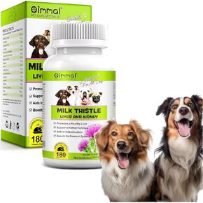 Milk Thistle for Dogs - 180 Chewable Tablets - Canine Liver and Kidney Support Supplement for Dogs - Detox for Dogs - Liver Supplement for Dogs