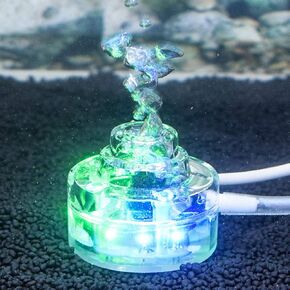 Colorful Gradient Even Air Output Underwater Bubble Fish Tank Light LED, Submersible Light, Waterproof for Fish Tank(U.S. regulations)
