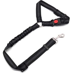 Adjustable Pet Safety Seat Belt for Dogs & Cats - Car Headrest Restraint with Nylon Fabric - Comfortable & Durable Dog & Cat Vehicle Seatbelts & Harness(red)