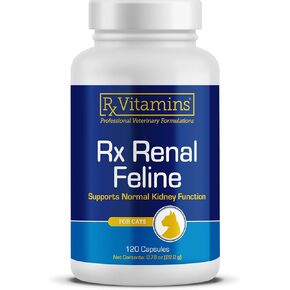 Rx Vitamins Renal Feline - Cat Kidney Support with Milk Thistle for Cats - Anti Inflammatory for Cats - Boosts Cat Antioxidant Health & Cat Liver Support - Cat Immune Booster - 120 capsules