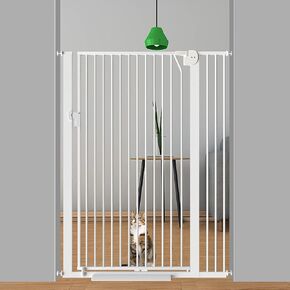 59" Extra Tall Cat Gate for Doorway, 33.5-36.2" Wide Pressure Mounted High Pet Dog Gate, Auto Close Safety Gate for Indoor Stairs,Doorways, Kitchen