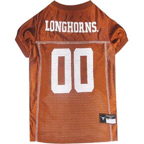 NCAA College Texas Longhorns Mesh Jersey for Dogs & Cats, X-Large. Licensed Big Dog Jersey with Your Favorite Football/Basketball College Team