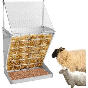 تغذية القش للماعز والحصان، وحدة تغذية القش للماعز، معدن شديد التحمل 2 في 1، وحدة تغذية القش والحبوب، سعة كبيرة، رف القش مع خطاف قابل للتعديل لتثبيت مختلف، وحدة تغذية القش للماعز والأغنام والأبقار in Kuwait