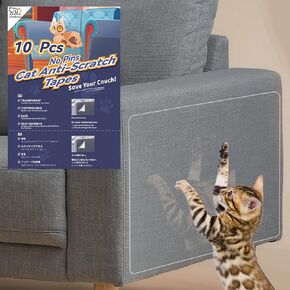 【NO PINS Hurt】 Fldofaves Cat Scratch Furniture Protector - 8Pcs Double Thick Couch Protector for Cats with Strong Adhesion, Cat Scratch Deterrent for Furniture Door Walls
