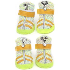 Dog Boots,4Pcs Dog Shoes, Lightweight Breathable Non‑Slip Boots, Outdoor Dog Shoes for Small Medium Large Dogs(2-pink)