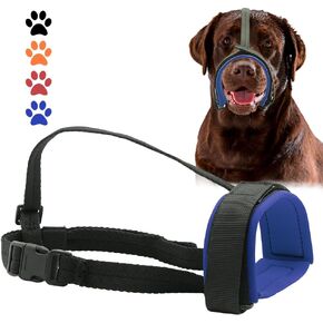 Gentle Dog Muzzle Guard for Small, Medium and Large Sized Dogs, Soft Neoprene Padding, Prevent Biting, Barking, Chewing, Allow Drinking and Breathing(Red, Large) in Kuwait