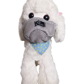 Pet Muzzle, Protective Dog Mouth Cover Breathable Anti-Biting Adjustable Dog Muzzles Anti-Fog Dog Muzzle for Small Medium Dogs (XS-Grey)