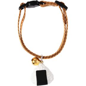 Kokoneko Honpo Large Rice Ball Collar, Ousubi Charm, Treasure Bell, Safety Buckle Included, Handmade (Grass Color)