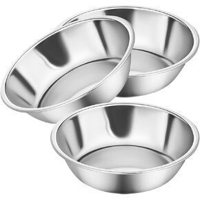 GANAZONO 3pcs Pet Bowls Indoor Cute Small Cats Bowls Metal Pet Food Feeder Bowls Pet Water Bowls Cat Food Dishes Remplacement