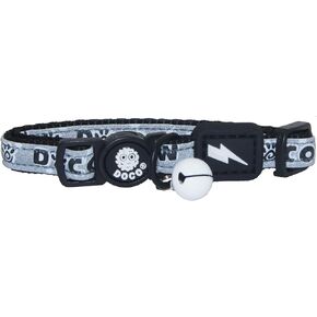 DOCO Breakway Cat Collar - Durable, Reflective, Adjustable Breakaway Nylon Kitty Collar with Safety Buckle, Bell (Pink Furball)