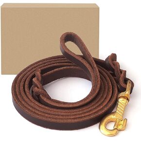 Leather Dog Leash 3ft Dog Leashes for Large Dogs Heavy Duty Training Leash for Medium/Small Dogs Soft Brown Leather Leash in Saudi Arabia