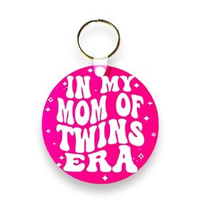 In My Twin Mom Era Keychain, Mom Key Chain for Car Keys, Baby Shower Present for Expecting Moms