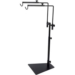 Reptile Lamp Stand,Pet Lamp Land Bracket,2Hooks Adjustable Metal Floor Light Lamp Holder Lamp Support for Reptile or Succulent Plants Glass Terrarium Heating Light in Saudi Arabia
