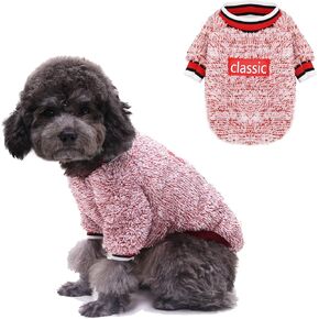 Flannel Classic Pet Puppy Sweater for Small Dogs Winter Warm Dog Clothes Soft Doggie Sweater Fashionable Dog Coat Dog Sweatshirts Dog Pullover Dogs Cats (1 Pack, Pink, L)