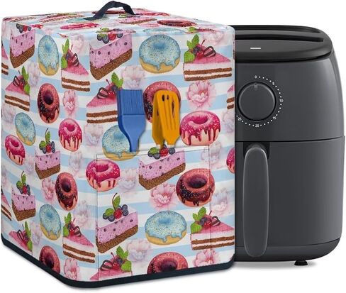 FOR U DESIGNS Air Fryer Cover for 5-6 qt, Small Kitchen Applicance Accessories, Hummingbird Floral Print, Pressure Cook Rice Cooker Dust Cover Washable in Kuwait