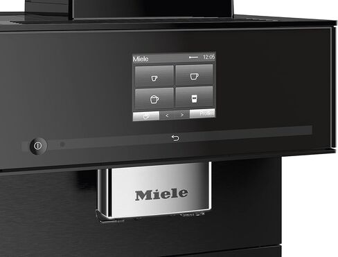 ماكينة صنع القهوة الأوتوماتيكية Miele CM 7550 CoffeeSelect - OneTouch for Two، نظام AromaticSystem، 10 ملفات تعريف فردية، DoubleShot، CupSensor، متوافق مع WiFi، إزالة الترسبات تلقائيًا، باللون الأسود Obsidian in Saudi Arabia