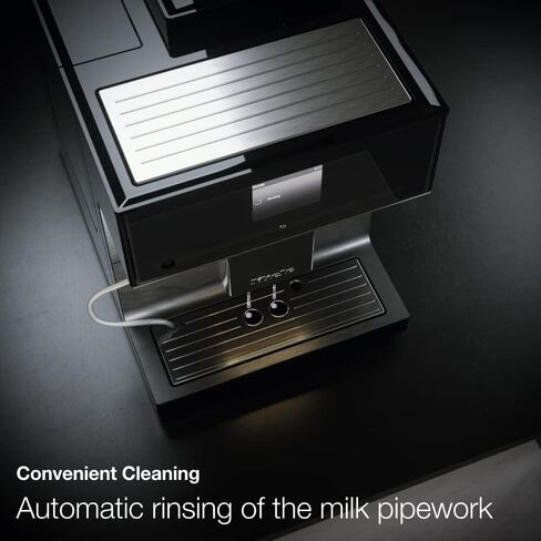 ماكينة صنع القهوة الأوتوماتيكية Miele CM 7550 CoffeeSelect - OneTouch for Two، نظام AromaticSystem، 10 ملفات تعريف فردية، DoubleShot، CupSensor، متوافق مع WiFi، إزالة الترسبات تلقائيًا، باللون الأسود Obsidian in Saudi Arabia