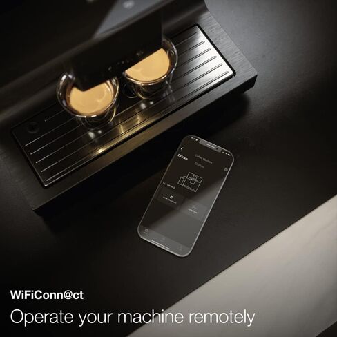 ماكينة صنع القهوة الأوتوماتيكية Miele CM 7550 CoffeeSelect - OneTouch for Two، نظام AromaticSystem، 10 ملفات تعريف فردية، DoubleShot، CupSensor، متوافق مع WiFi، إزالة الترسبات تلقائيًا، باللون الأسود Obsidian in Saudi Arabia