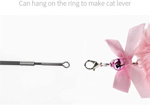 STOBOK 6 Pcs Pompom Cat Teaser with Bell Cat Wand Toy Replacement Refill Funny Kitten Catcher Interactive Toys Pet Supplies for Kitty Cat Puppy (without Stick) in Saudi Arabia