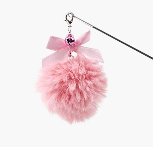 STOBOK 6 Pcs Pompom Cat Teaser with Bell Cat Wand Toy Replacement Refill Funny Kitten Catcher Interactive Toys Pet Supplies for Kitty Cat Puppy (without Stick) in Saudi Arabia