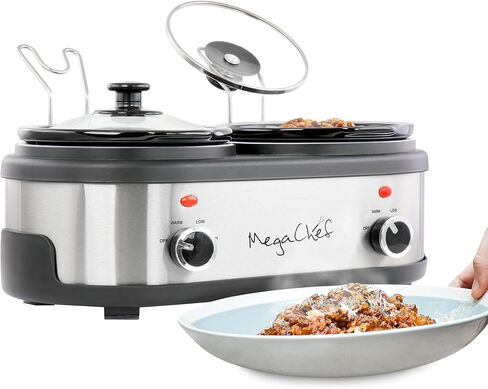 ميجا شيف مزدوج 1.5 كوارت كروك بوفيه طباخ بطيء in Kuwait