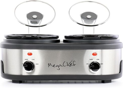 ميجا شيف مزدوج 1.5 كوارت كروك بوفيه طباخ بطيء in Kuwait