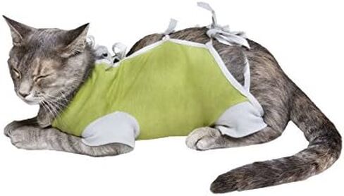 E-Collar Alternative for Cats and Dogs Designed to Protect Abdominal Wounds and Skin Disease. Award Winning and Patented Design Recommended by Veterinarians Worldwide. (Medium, Lime Green) in Saudi Arabia