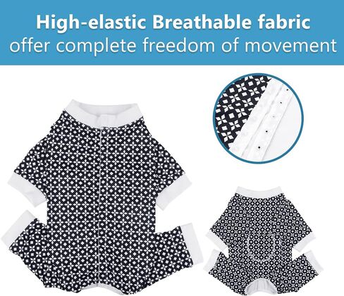 Etdane Dog Recovery Suit After Surgery, Surgical Onesies for Female Male Doggy Pet Long Sleeve Bodysuit Alternative Cone E-Collar S in Saudi Arabia