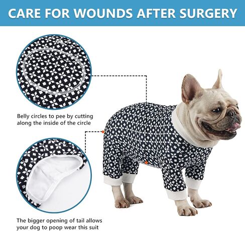 Etdane Dog Recovery Suit After Surgery, Surgical Onesies for Female Male Doggy Pet Long Sleeve Bodysuit Alternative Cone E-Collar S in Saudi Arabia