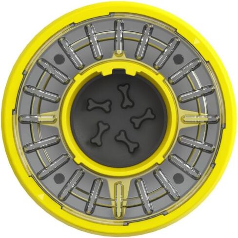 Super Design Interactive Dog Puzzle Toys Slow Feeder Dog Bowls for Medium Large Breed - Dog Food Treat Feeding Toys for IQ Training Dog Mental Enrichment Treat Puzzle - Yellow in Kuwait