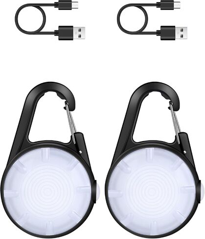 Dog Lights for Night Walking - 2 Pack 4 Modes Dog Collar Light, Rechargeable Dog Walking Light for Nighttime Clip On, IP68 Waterproof Dog Light(Matte Black) in Saudi Arabia