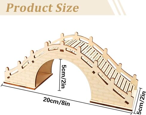 Hermit Crabs Climbing Bridge, Wooden Hermit Crab Climibing Toys, Hermit Crab Hideout with Ramp, Aquarium Tank Accessory Small Animals Cage Accessory, Habitat for Hermit Crab Hamster Rat Reptile in Saudi Arabia