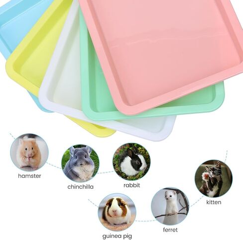 10 Pcs Travel Toilet Mini Litter Box,Plastic Portable Small Litter Pan Water Litter Box for Kittens Bunny Cat in Kuwait