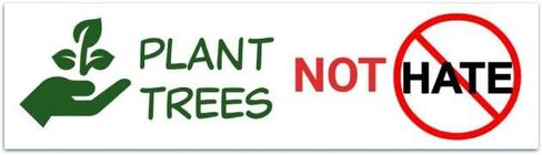 Bumper Stickers - Make A Statement With Our Nature Inspired Bumper Stickers - "Plant Trees, Not Hate" & "Make America Green Again" Bumper Sticker [02136] in Saudi Arabia