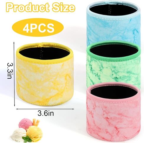 4 PCS Ice Cream Neoprene Accessories Compatible with NC501, NC500 Ninja Creami Pints and Lids-4 Pack, Reusable Thermal Insulated Accessories for Ninja Creami Deluxe Pints in Saudi Arabia