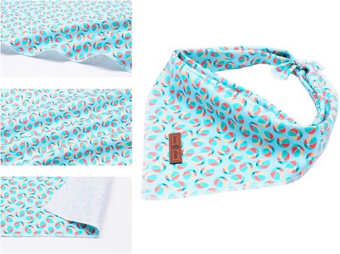 Lionet Paws Summer Dog Bandanas 2 Pack، أزرق قابل للغسل الكلب مثلث المرايل وشاح الكلب منديل، قابل للتعديل مثلث الأوشحة عطلة لمتوسط ​​كبير جدا الكلاب الحيوانات الأليفة in Saudi Arabia