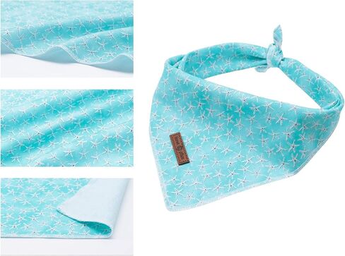 Lionet Paws Summer Dog Bandanas 2 Pack، أزرق قابل للغسل الكلب مثلث المرايل وشاح الكلب منديل، قابل للتعديل مثلث الأوشحة عطلة لمتوسط ​​كبير جدا الكلاب الحيوانات الأليفة in Saudi Arabia