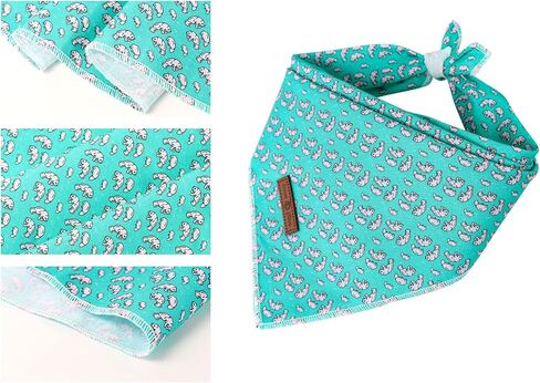 Lionet Paws Summer Dog Bandanas 2 Pack، أزرق قابل للغسل الكلب مثلث المرايل وشاح الكلب منديل، قابل للتعديل مثلث الأوشحة عطلة لمتوسط ​​كبير جدا الكلاب الحيوانات الأليفة in Saudi Arabia