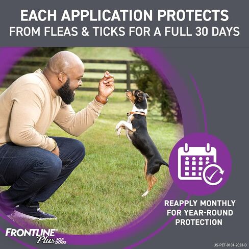 Frontline Plus Flea and Tick Treatment for X-Large Dogs Up to 89 to 132 lbs. 3 Treatments in Saudi Arabia