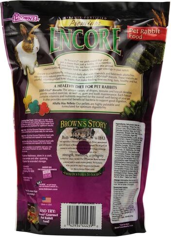 F.M. Brown'S Encore Premium Rabbit Pet Food, 2-Pound in Kuwait